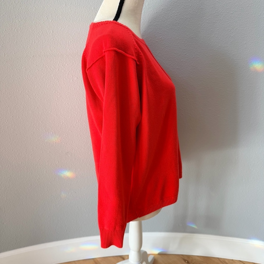 Women’s long sleeved French Connection sweater the color is orange’ish/red - Picture 5 of 10